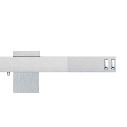 Scaglioni Binario alluminio per montaggio tende 23 x 16 mm art. MESENZIO con terminali con inserti SWAROVSKI