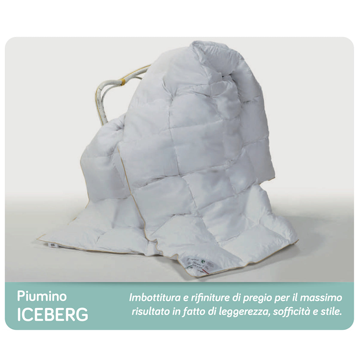 CINELLI piumino letto 100% piumino oca bianca SIBERIANA art. ICEBERG