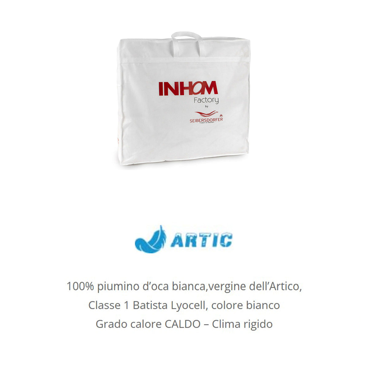 INHOM Factory Piumino letto in piuma d'oca SIBERIANA by SEIBERSDORFER art. ARTIC
