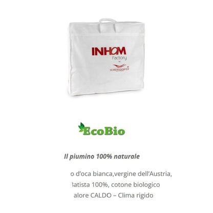 INHOM Factory Piumino letto in piuma d'oca SIBERIANA by SEIBERSDORFER art. ECO BIO