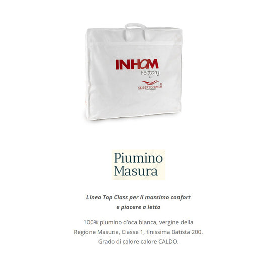 INHOM Factory  Piumino letto in piuma d'oca SIBERIANA by SEIBERSDORFER art. MASURA