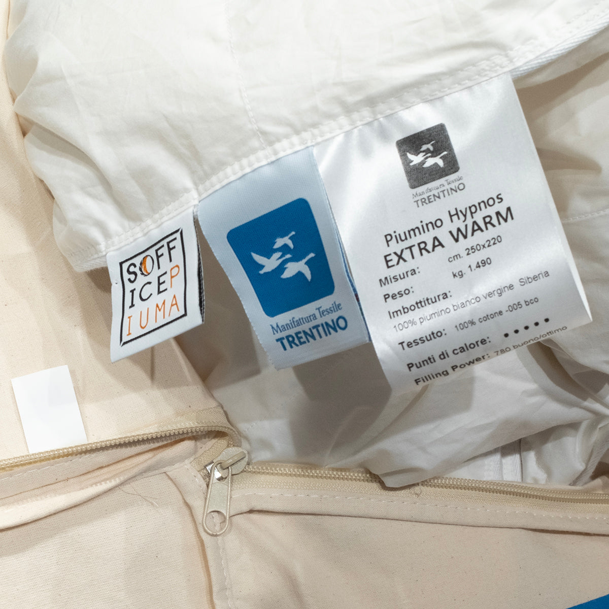 DAUNEX Piumino d'oca 100% piumino WARM 4 punti calore art. HYPNOS