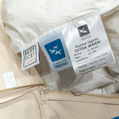 DAUNEX Piumino d'oca 100% piumino WARM 4 punti calore art. HYPNOS