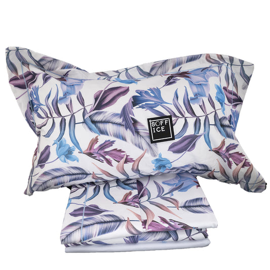 lenzuolo copripiumino flanella cotone fantasia floreale matrimoniale singolo piazza mezzo piuma blu azzurro