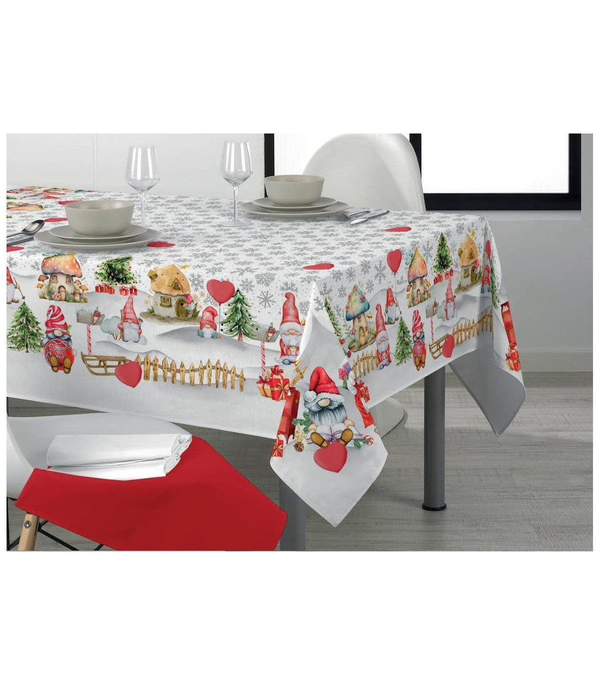 MAE' by Via Roma 60 Tovaglia Natale Linea Tavola art. CUORE