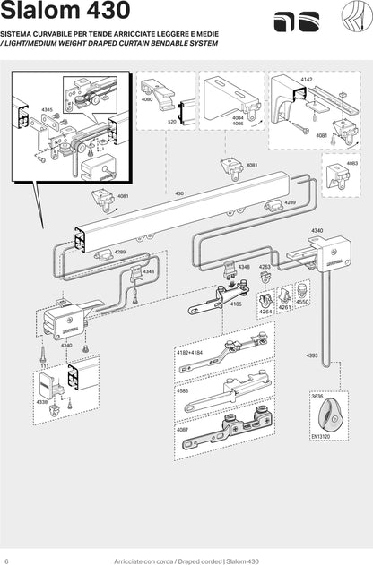 Mottura tendicorda peso per filo movimento tende art. 4290