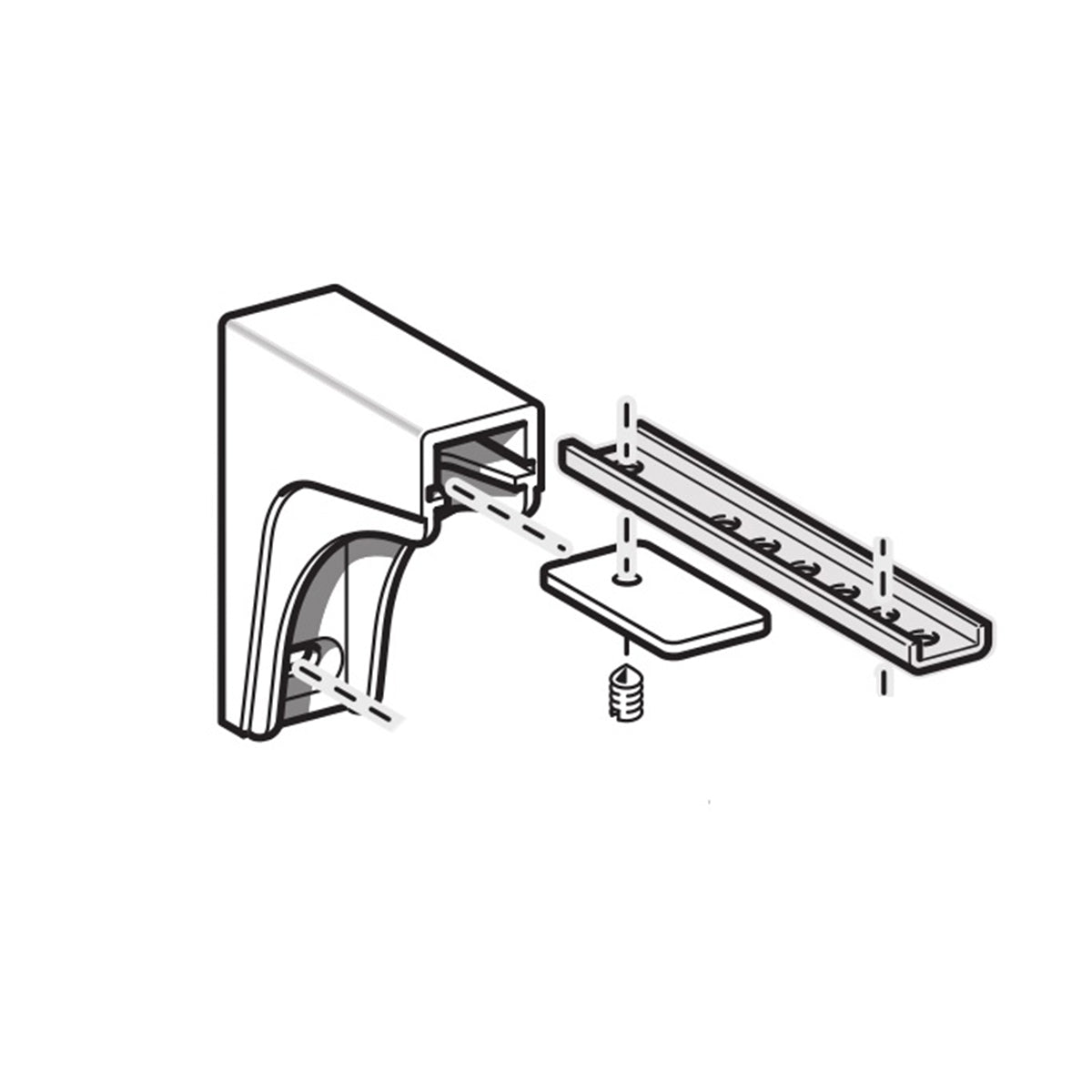 Mottura Supporto a parete Bianco regolabile art. 414210 414216 414221