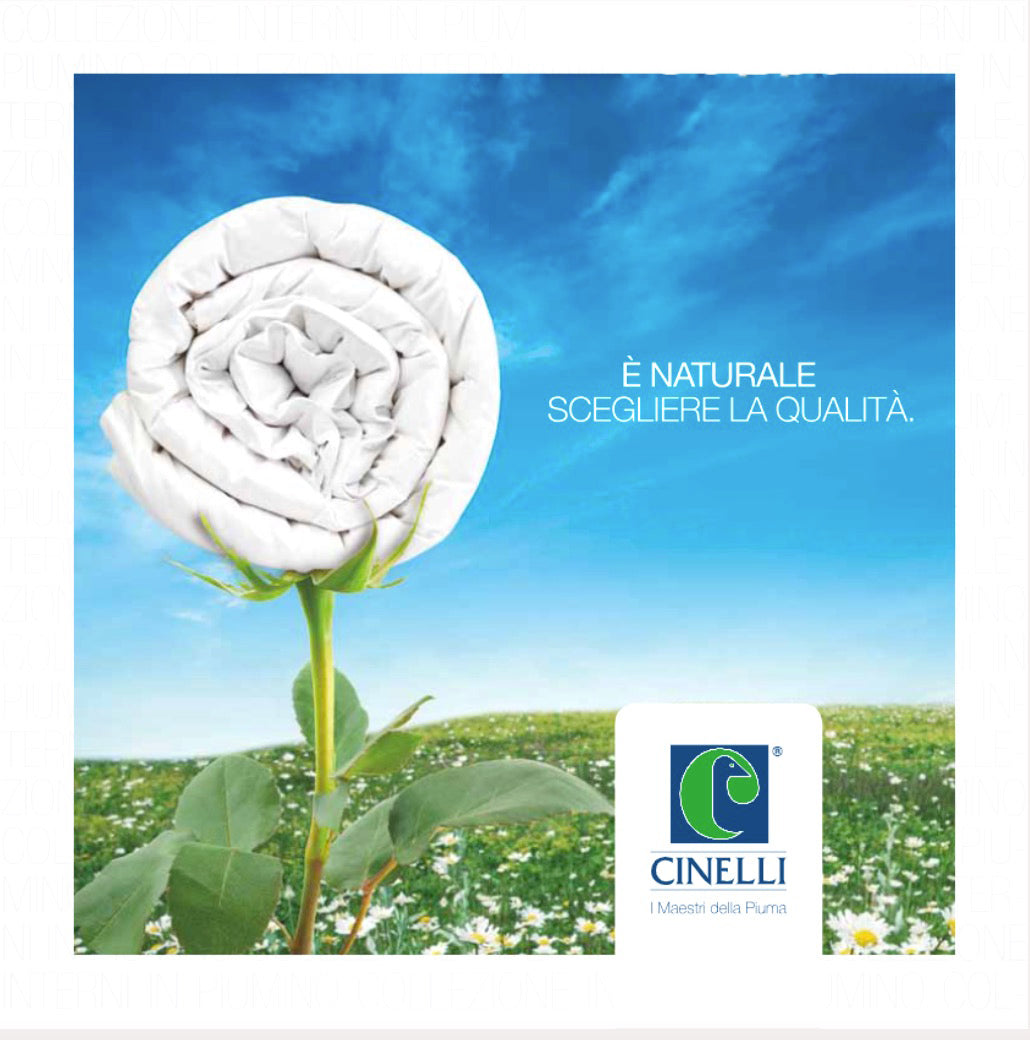 CINELLI NATURA Guanciale letto 70% piumino - 30% piuma europea RICICLATA GRS art. NATURE
