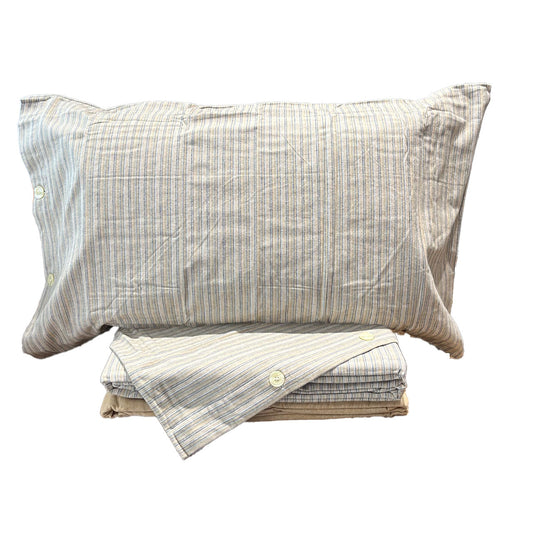 SOFFICEPIUMA® Completo Letto MATRIMONIALE  in FLANELLA tintofilo  art. MARMOLADA dis. 49531 col. OCRA