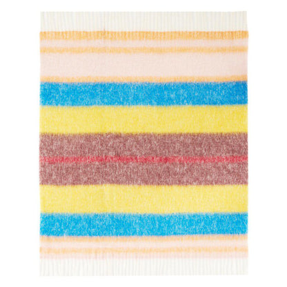 Bassetti Plaid in tinto filo bouclé garzato con frange libere 130x170 art. PLAID PELUCHE BEIGE