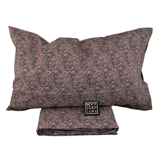 riviera completo letto lenzuola flanella matrimoniale singolo piazza mezzo floreale qualita dafne rosa sconto offerta outlet 3