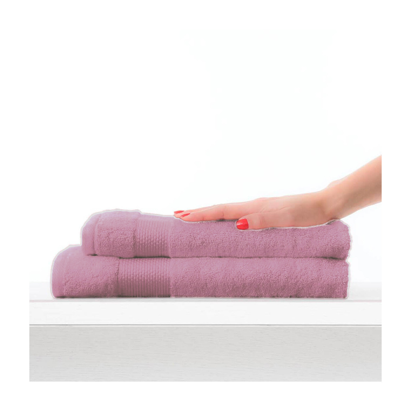 Sofficepiuma Coppia Asciugamani 1+1 spugna 100%  600 gr puro cotone art. SOFT