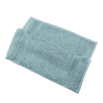 set asciugamani top ranger SPUGNA LAVETTE SOFFICEPIUMA bagno monouso ospiti salviette ottanio