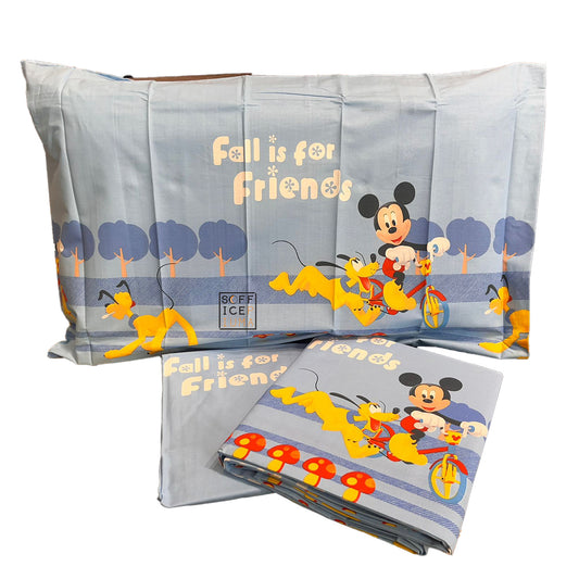 CALEFFI Completo Letto Lenzuola Piazza e Mezzo art. MICKEY COUNT