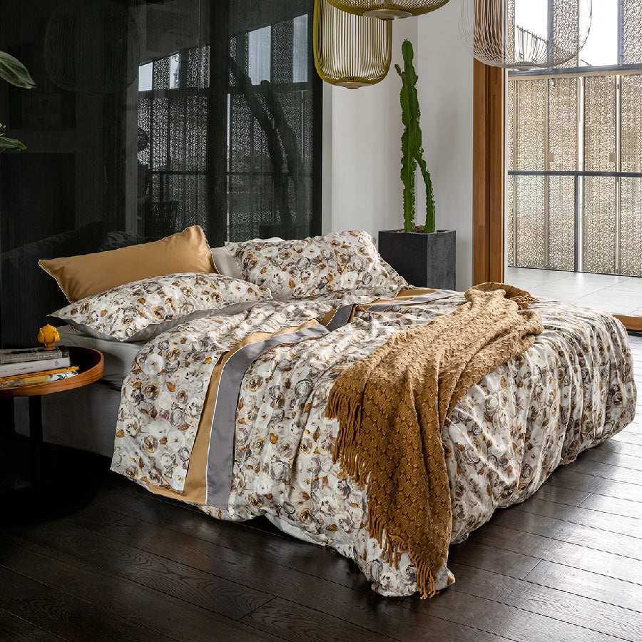 SOFFICEPIUMA® Completo Letto MATRIMONIALE  in MADAPOLAM di puro cotone  art. MELODIA