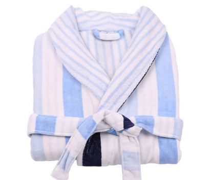 sofficepiuma accappatoio stripes blu