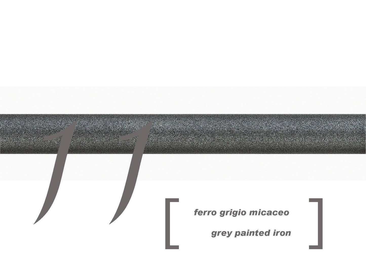 sofficepiuma bastone ferro battuto scaglioni casa valentina alta qualita finitura nero grigio micaceo