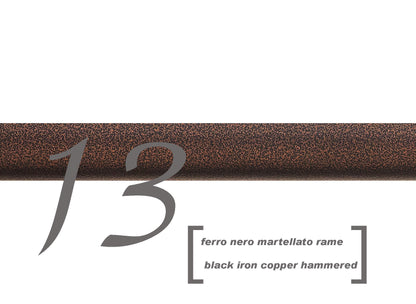 sofficepiuma bastone ferro battuto scaglioni casa valentina alta qualita finitura nero micaceo