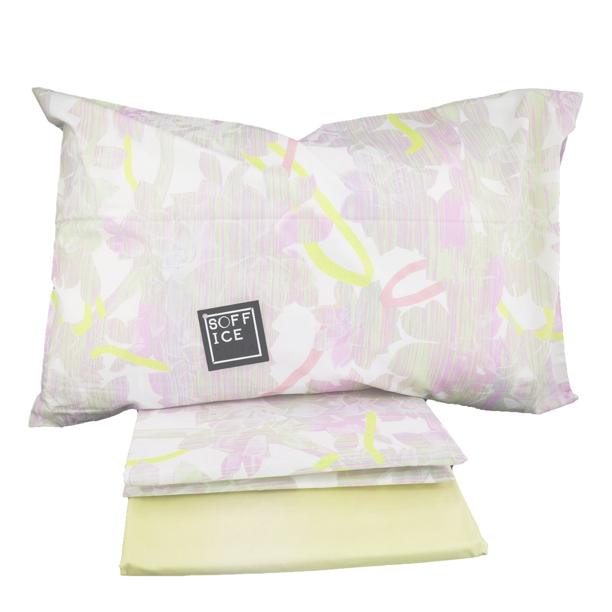 sofficepiuma completo letto copriletto glitter twine flo 677 rosa