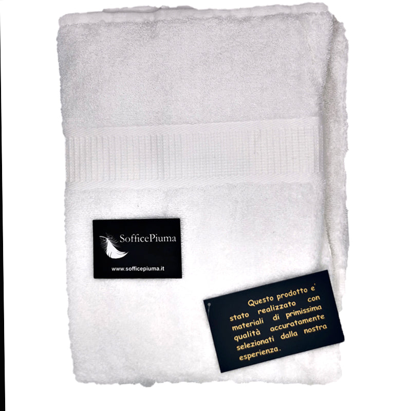 sofficepiuma coppia asciugamani diamante bianco