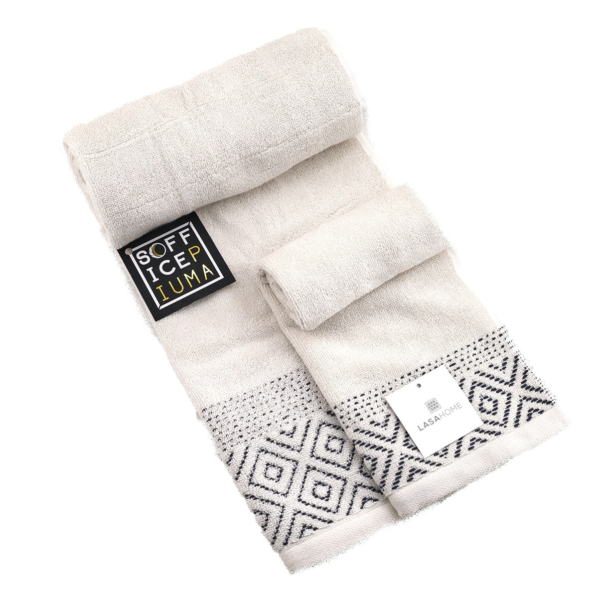 sofficepiuma coppia asciugamani floralasa diamond 166