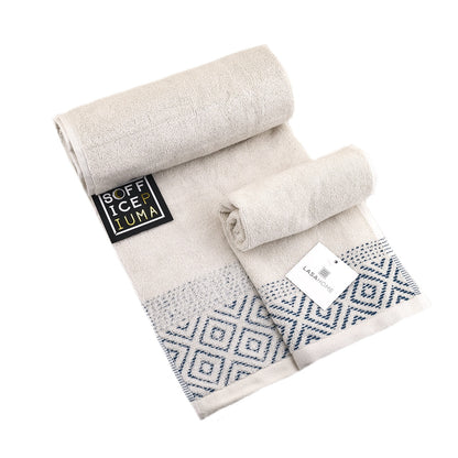 sofficepiuma coppia asciugamani floralasa diamond 6666