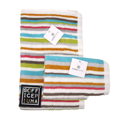 sofficepiuma coppia asciugamani floralasa electra