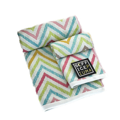 sofficepiuma coppia asciugamani floralasa zig zag 1 1