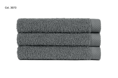 sofficepiuma coppia asciugamani pure tinta unita antracite