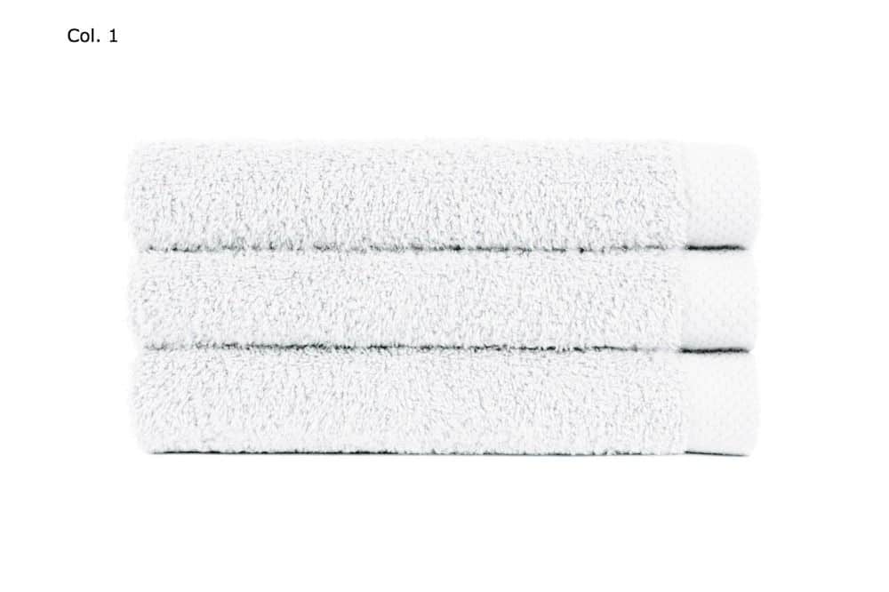 sofficepiuma coppia asciugamani pure tinta unita bianco