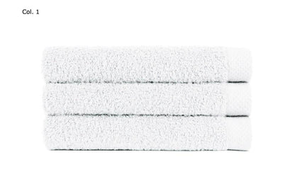 sofficepiuma coppia asciugamani pure tinta unita bianco