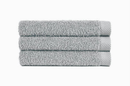 sofficepiuma coppia asciugamani pure tinta unita celeste