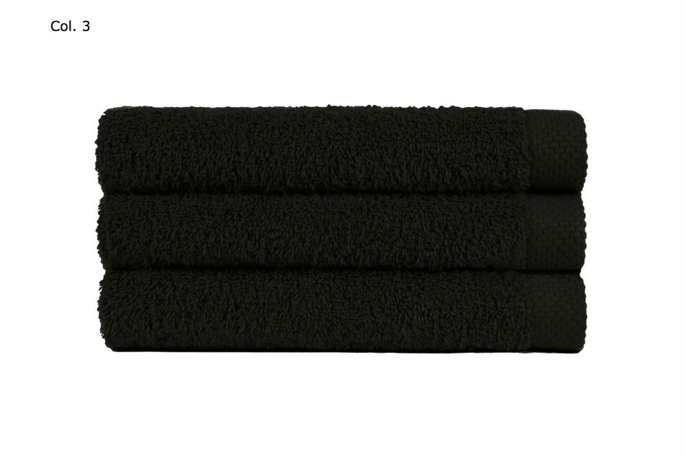 sofficepiuma coppia asciugamani pure tinta unita nero