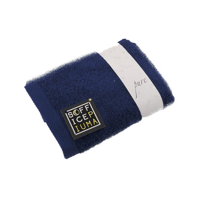 sofficepiuma coppia asciugamani pure tinta unita notte