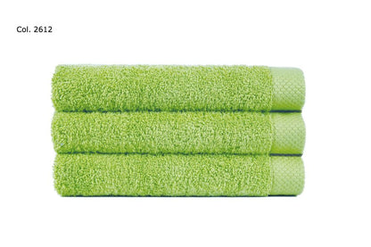 sofficepiuma coppia asciugamani pure tinta unita pistacchio