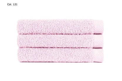 sofficepiuma coppia asciugamani pure tinta unita rosa