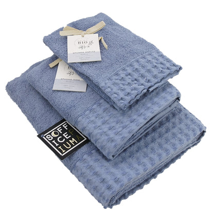 sofficepiuma coppia asciugamani spugna bagno bio label eco green cotone bio 74