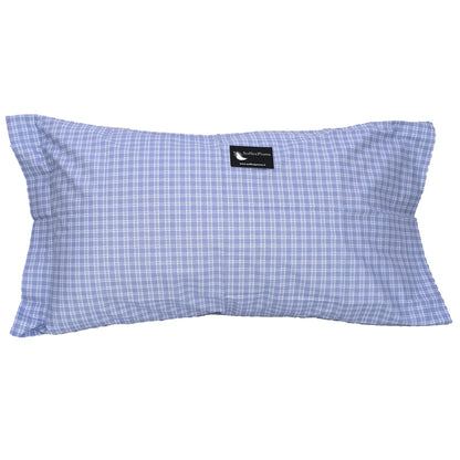 sofficepiuma coppia federe unite oxford quadro piccolo blu