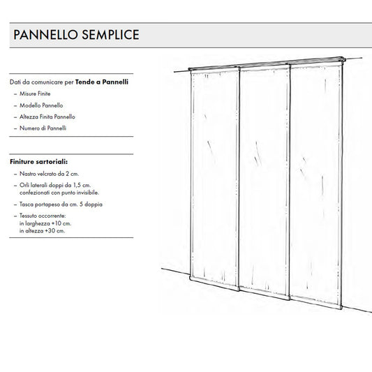 Cucitura a PANNELLO semplice