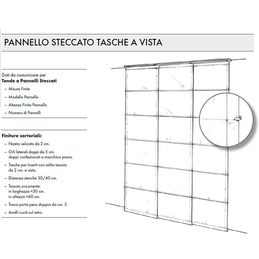 Cucitura a PANNELLO STECCATO