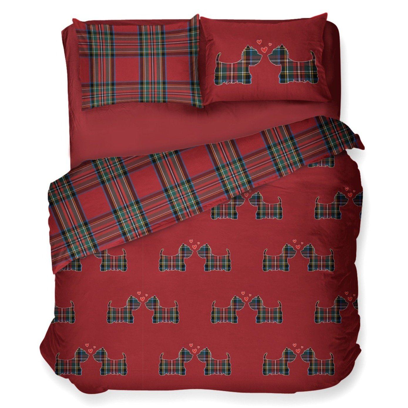 sofficepiuma daunex copripiumino parure CUCCIOLI ROSSO