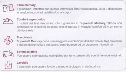 sofficepiuma guanciale letto memory ergonomico cervicale traspirante
