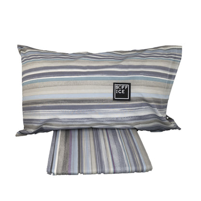 sofficepiuma lenzuola copripiumino matrimoniale singolo piazza mezzo nara rigato blu bluette celeste salmone sconto 001