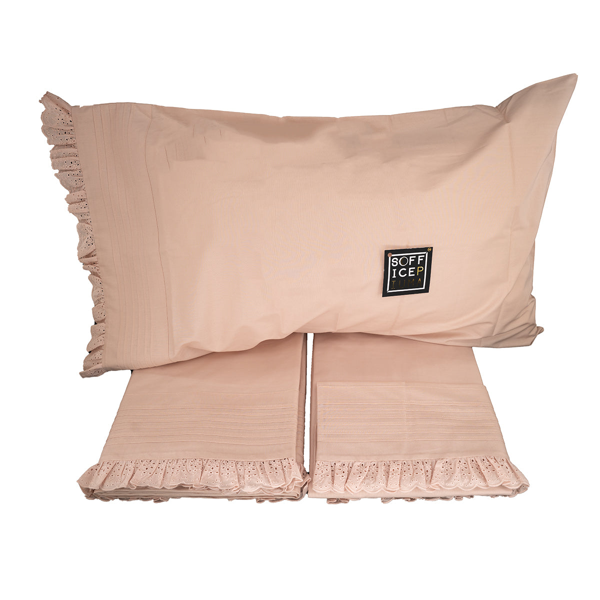 sofficepiuma lenzuola copripiumino matrimoniale singolo piazza mezzo ricamato gala galetta rosa classico sconto 999
