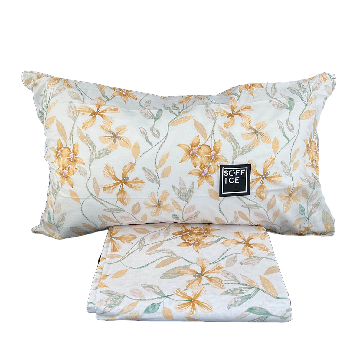 sofficepiuma lenzuolo matrimoniuale floreale riviera sconto outlet fiera bianco wild orchid 11