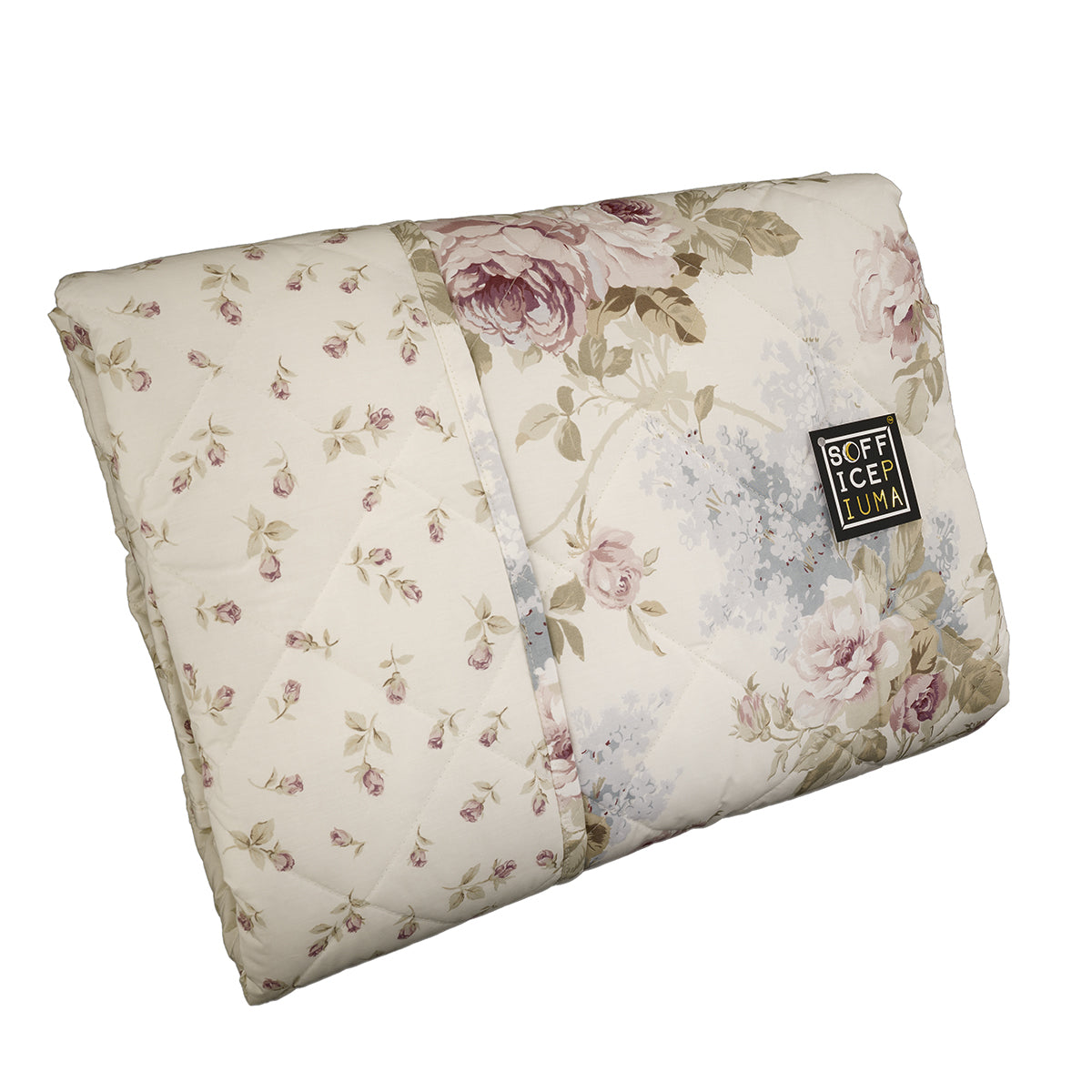 sofficepiuma manifattura randi quilt estivo sanderson floreale rose double face