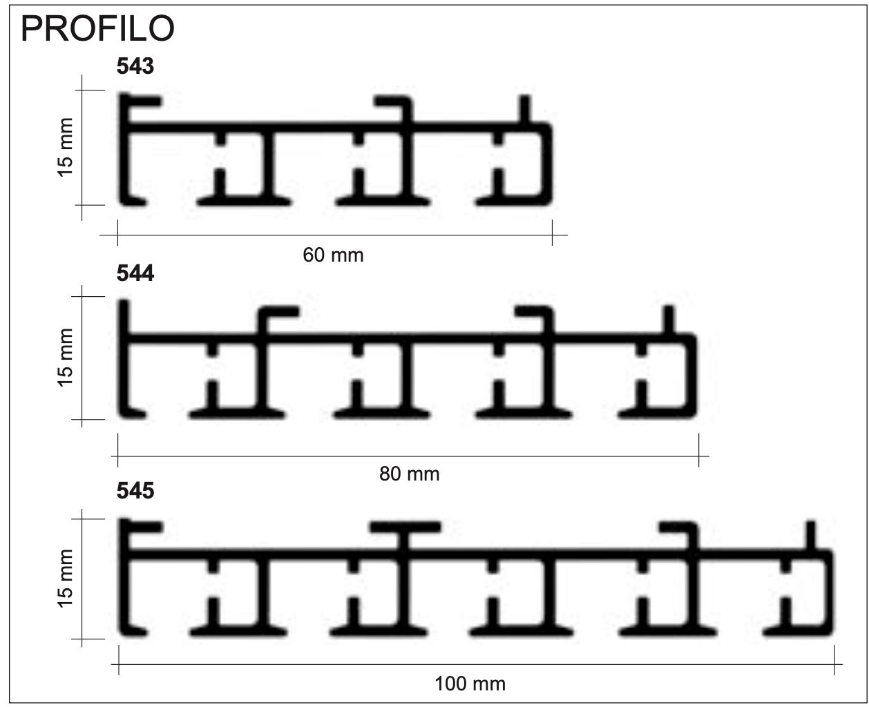 MOTTURA binario per tende a pannello art. ORIENTE