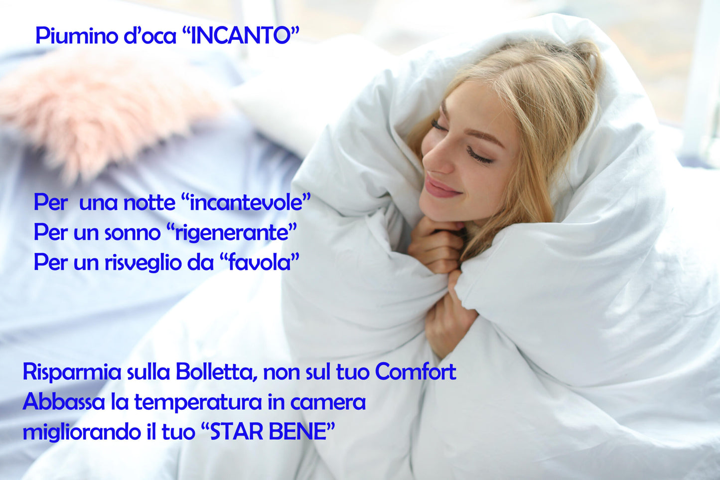 CINELLI per SOFFICEPIUMA®  PIUMINO D'OCA VERGINE 100% art. INCANTO 80% piumino 20% piumette