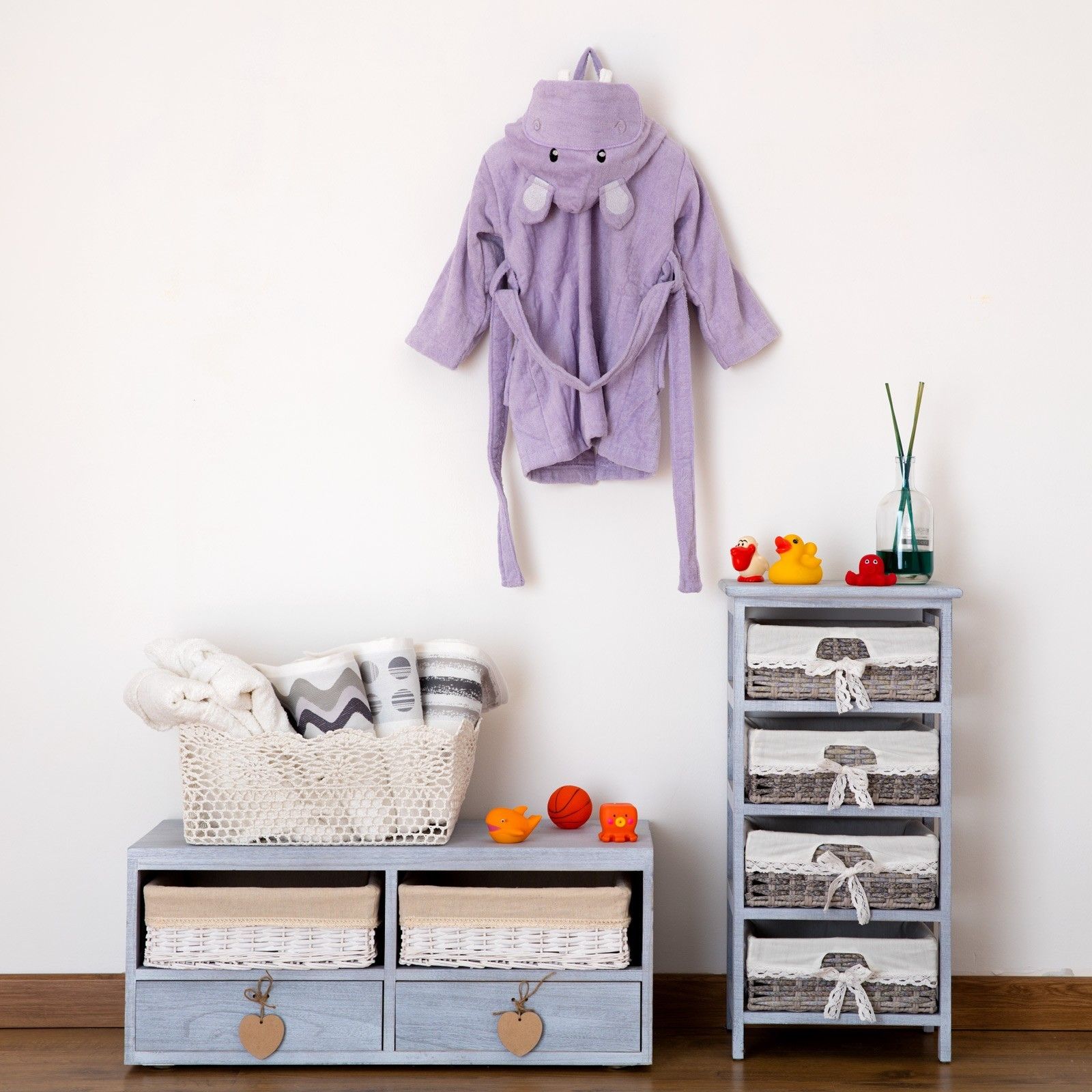 sofficepiuma riviera accappatoio hippo animals bambino spugna