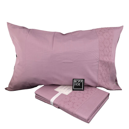 sofficepiuma riviera completo letto lenzuolo matrimoniale fantasia righe naya fronte ricamo macrame